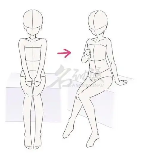 如何画好坐姿的教程