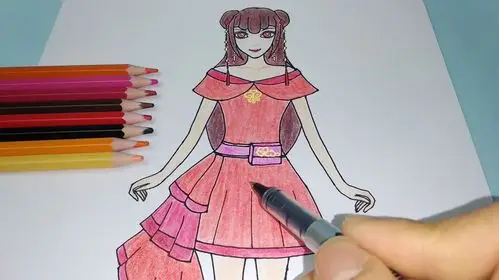 精灵梦叶罗丽仙子齐娜简笔画,小朋友都很喜欢