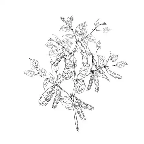 大豆支手画图片