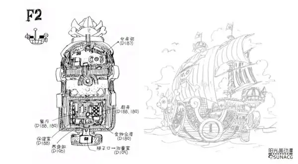《海贼王》中草帽团的"万里阳光号"竟是海上唯一的豪华别墅!