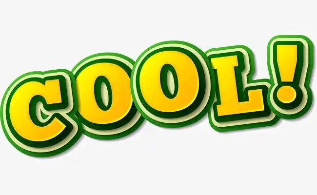 黄色cool艺术字