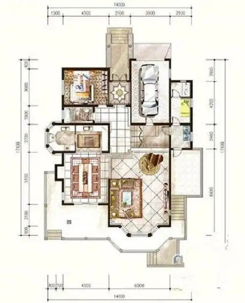 汽博中心 保利国际高尔夫花园五房900万二手房户型图