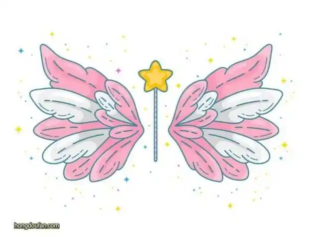 10支漂亮的小仙女魔法棒-红豆饭小学生简笔画大全