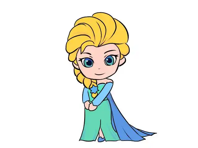 艾莎公主简笔画艾莎公主简笔画画法