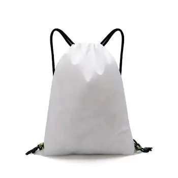 运动防水抽绳双肩包男女学生小背包培训班袋束口袋定制印字logo白10个