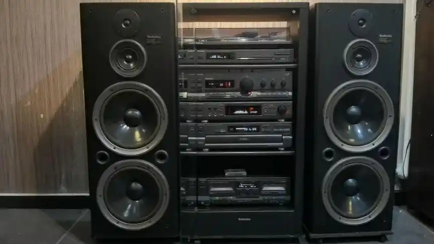 日本原装松下组合音响t标g9880 落地高端,独立六分体,双12-vlog视频