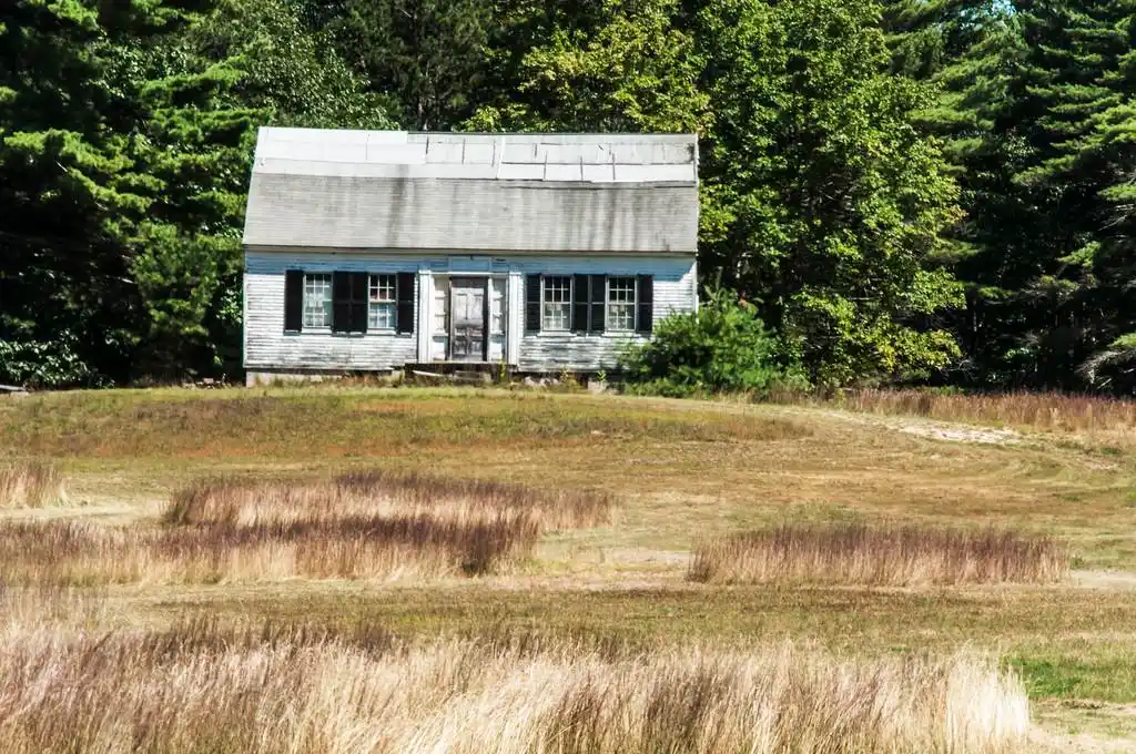 乡间别墅,古老的乡村房子在缅因州,美国