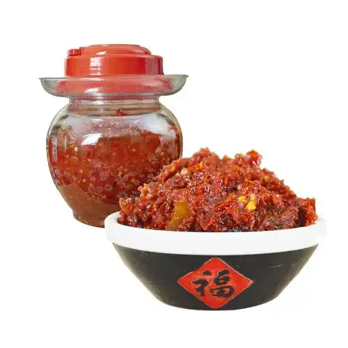自制湖南双峰特产永丰辣酱云南刀豆蒜蓉辣椒酱辣椒粉料