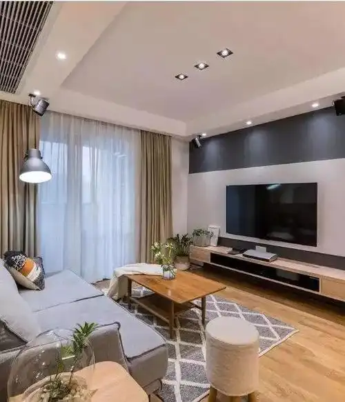 收纳|客厅|厨房|推拉门|原木色|卫生间|电视柜|电视背景墙_网易对阅