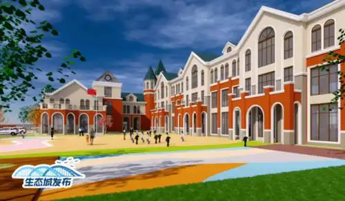 路交口中新天津生态城枫叶幼儿园幼儿园位置效果图抢先看即将亮相生态