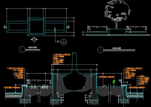 【dwg】花坛设计平面图