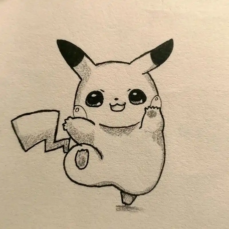 可爱皮卡丘绘画教程79 揪几个粉丝小可爱的头像画一画,宝子们记得来