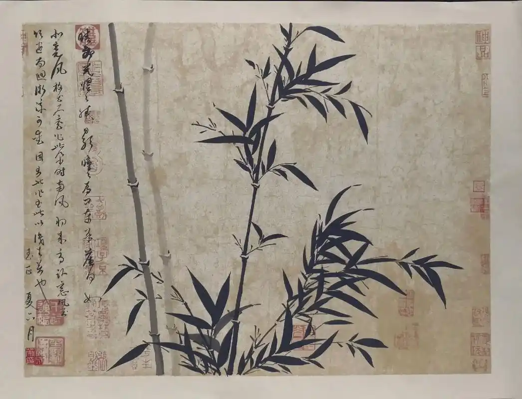 墨竹专题课第九节课#名家临摹～元代吴镇  墨竹册页选～《 - 抖音