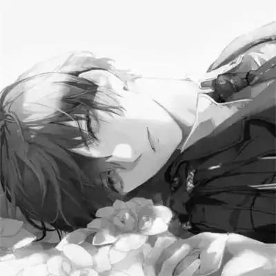 动漫帅哥头像黑白图片