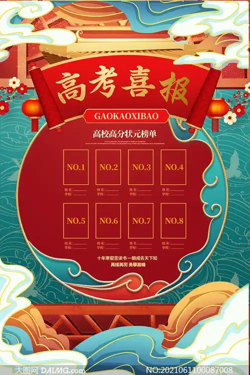 高考名校状元榜单设计模板psd素材