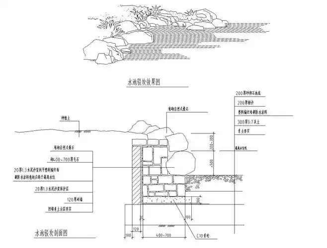 东山头村公园环境绿化施工图设计(cad)-公园景观-筑龙园林景观论坛