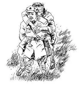 红军背景简笔画