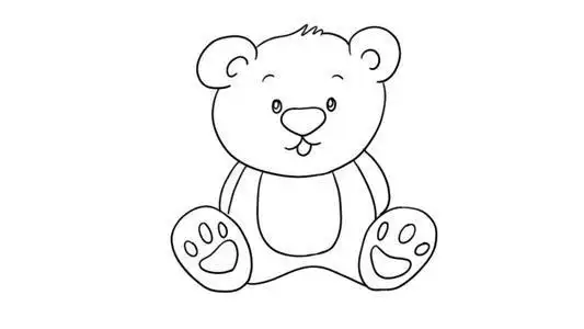 幼儿简笔画小熊怎么样画