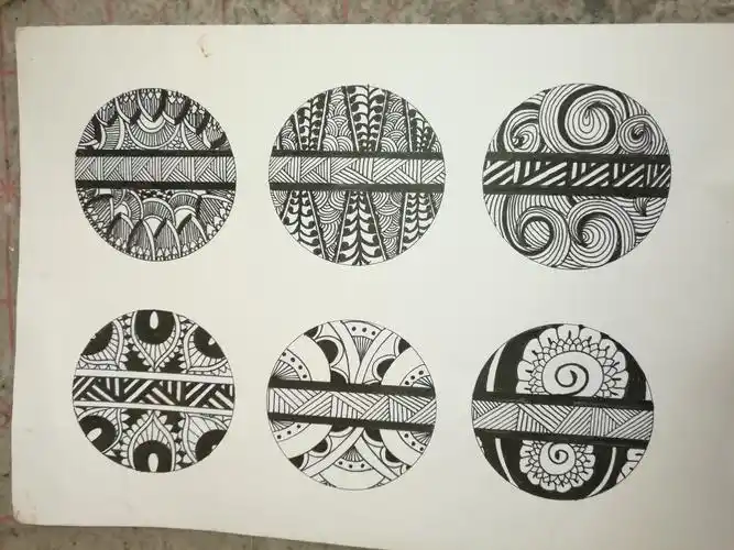 禅绕画练习圆中画