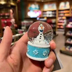 上海迪士尼雪宝水晶球摆件冰雪奇缘摆件礼物礼品纪念品玻璃球雪宝