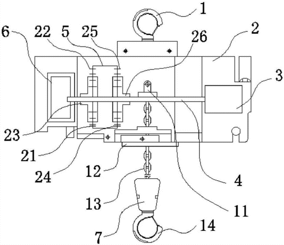 一种限位式气动葫芦制造技术