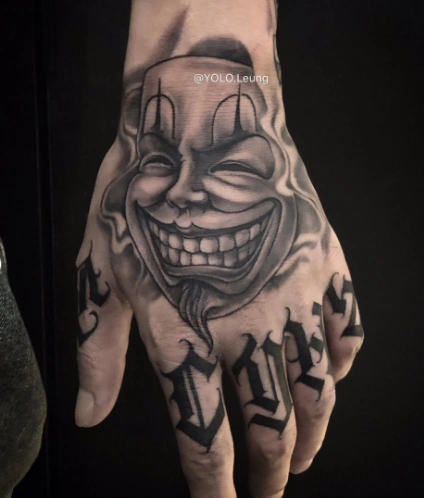 男生手背纹身超个性炫酷的伸手杀10