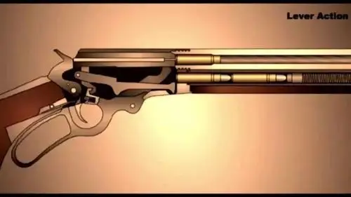 2)绝大多数的杠杆步枪的弹夹为了弹簧能不被卡住,下面都是镂空的,这样