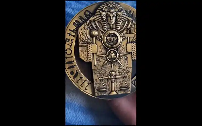 zz少年馆自制游戏王七神器金属石板 重约3斤半