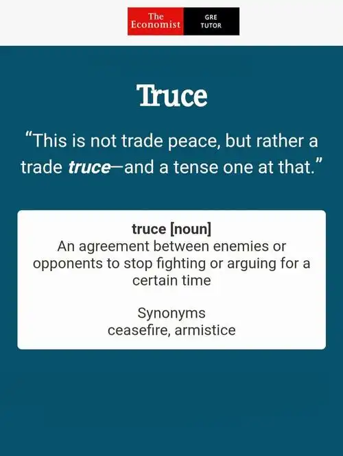 跟着电影学单词gre词汇truce
