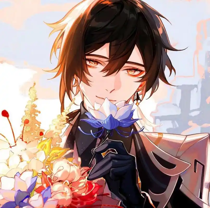 又是被钟离帅死的一天 钟离头像 wb画师:-akron