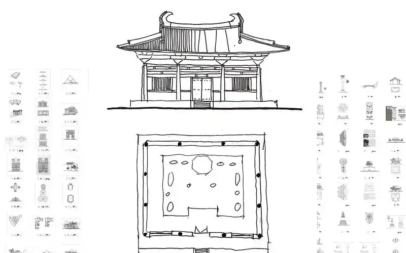 建筑史考研之中建史绘图专题——南禅寺大殿