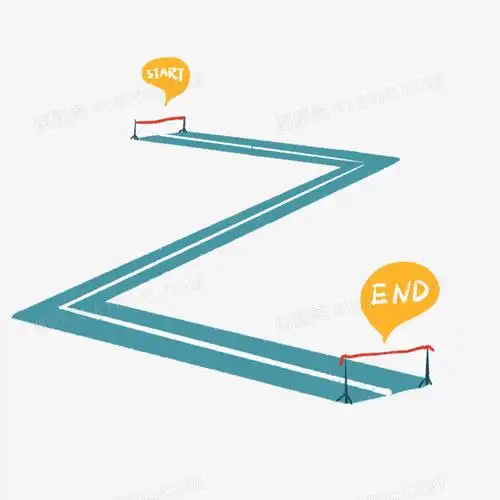 卡通手绘返程点起点小元素