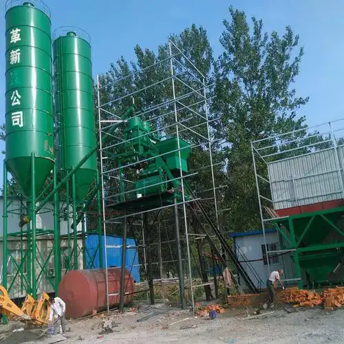 自动配料搅拌站小型混凝土搅拌站商混站hzs25355060革新公司供应