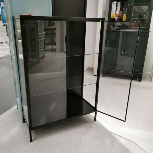 宜家代购德斯塔玻璃门展示柜储物文件柜家用办公收纳酒柜