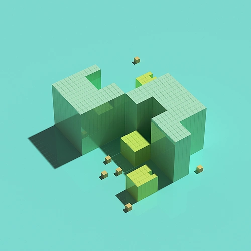 方形构成与芯片概念设计