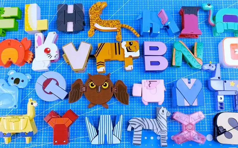 动物字母变形系列玩具大集合,字母启蒙趣味变形,益智又好玩!