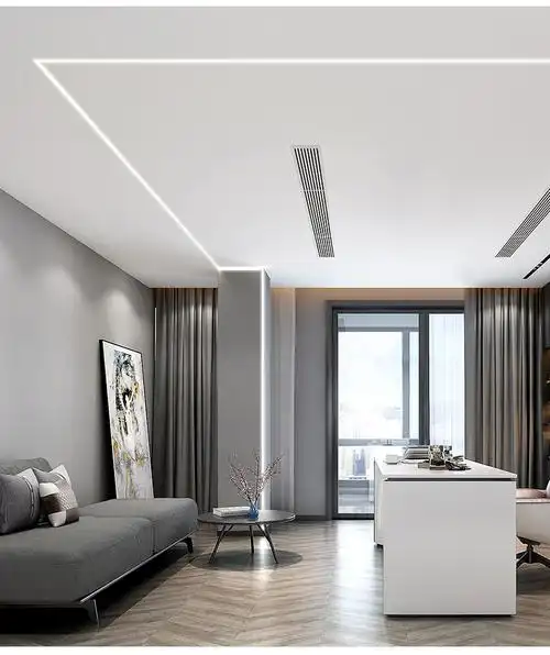 线形灯嵌入式黑铝槽线条灯预埋吊顶线型灯钛金条线性灯带商场同款 -白