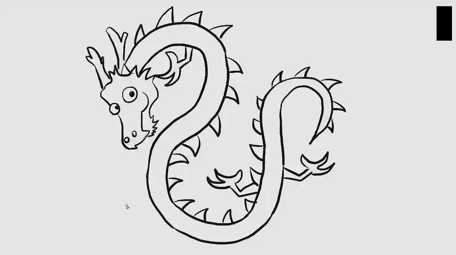 简笔画中国龙 简笔画中国龙头