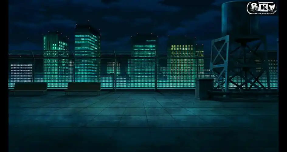 日系都市夜景场景绘制