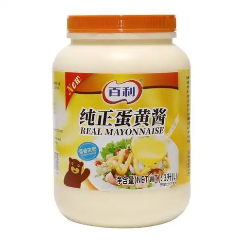 百利纯正蛋黄酱3l*4桶商用整箱蔬菜水果沙拉酱手抓饼汉堡色拉酱