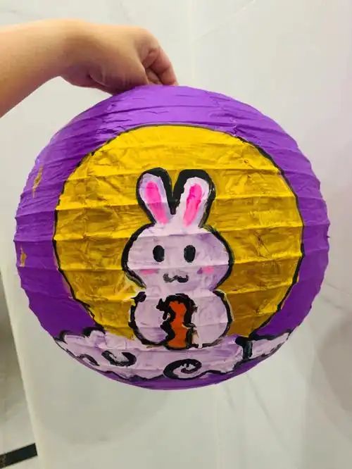 中秋节diy纸灯笼手绘