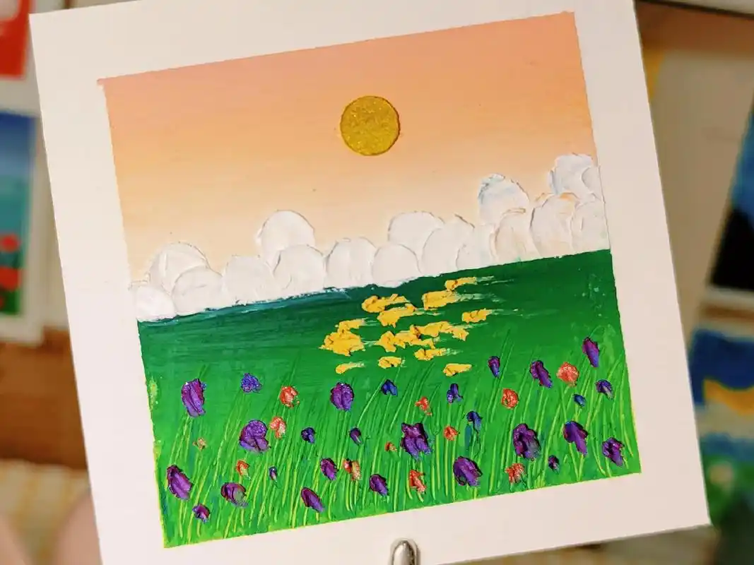 油画棒步骤.#手绘 #图文伙伴计划 #十月打卡大作战 #油画 - 抖音