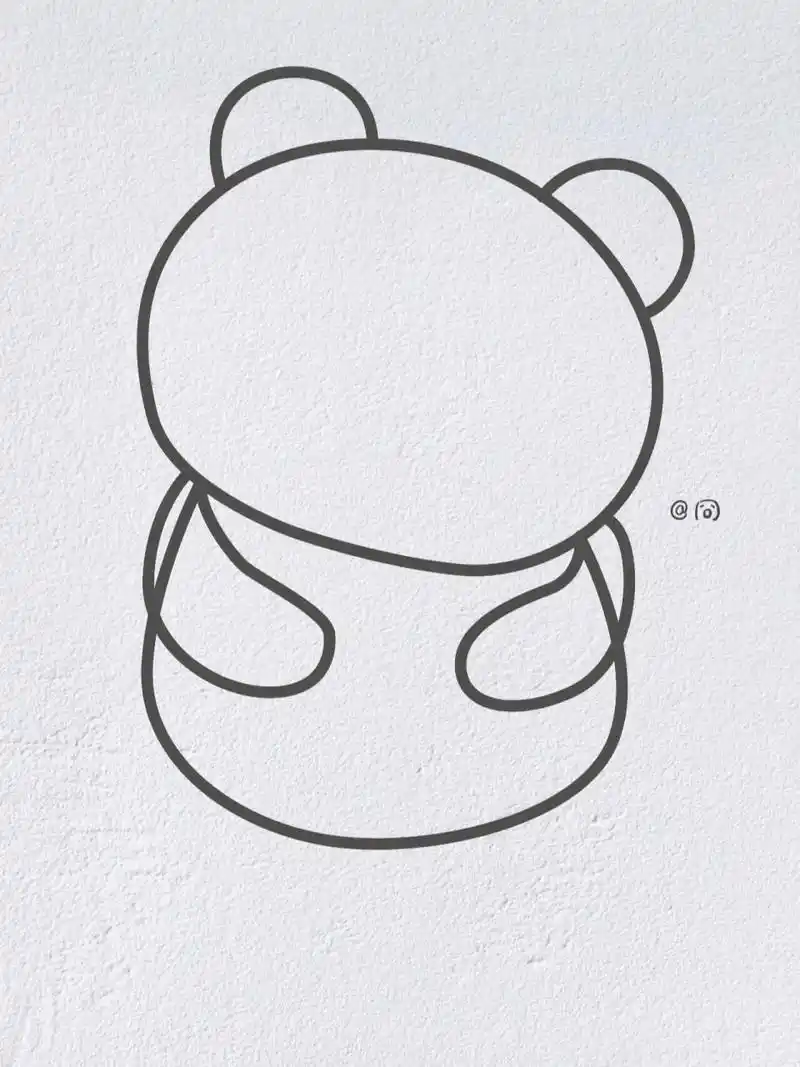 动物简笔画之可爱的大熊猫(内附过程图)