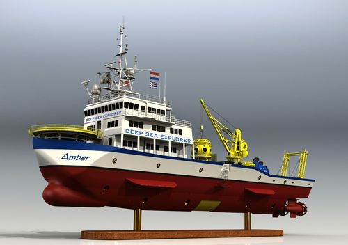 dseamber工程船舶模型3d图纸step格式设计素材