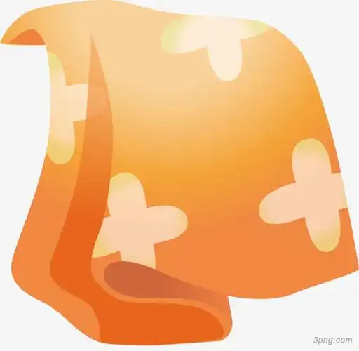 毛巾矢量png素材透明免抠图片-卡通手绘