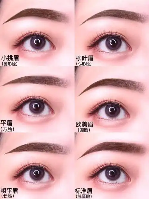 五款常用眉形画法!小白教程!