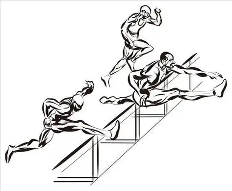 跨栏简笔画 刘翔跨栏简笔画