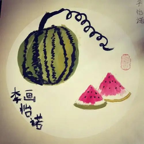 国画西瓜
