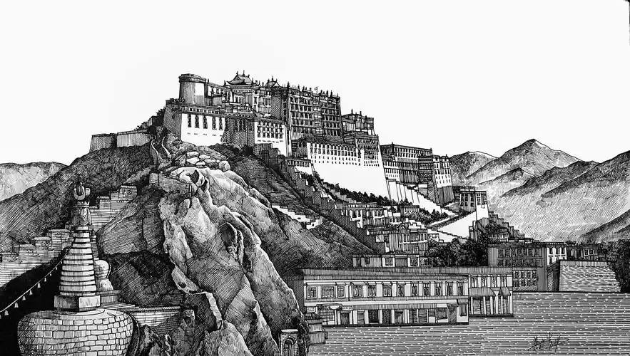 钢笔手绘——布达拉宫