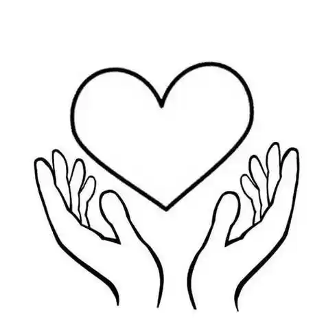 双手捧着一颗心图片简笔画 手里捧心的简笔画  手捧心的简人类双手托